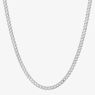 Made in Italy Mens Sterling Silver 20 Inch Curb Chain Necklace