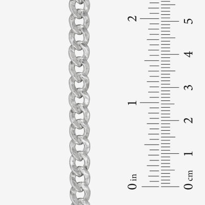 Made in Italy Mens Sterling Silver 24 Inch Curb Chain Necklace