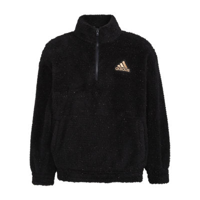 adidas Big Girls Lightweight Track Jacket, Color: Black - JCPenney