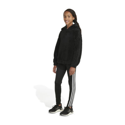 adidas Big Girls Embroidered Minky Hoodie