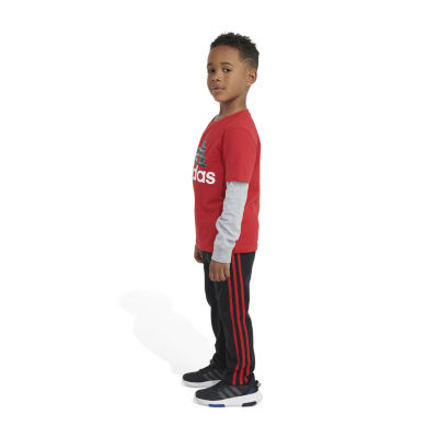 adidas Little Boys 2-pc. Pant Set