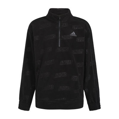 adidas Big Boys Long Sleeve Quarter-Zip Pullover