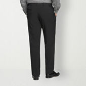 Van Heusen Stain Shield Mens Big and Tall Regular Fit Pleated Pants, Color:  Black - JCPenney