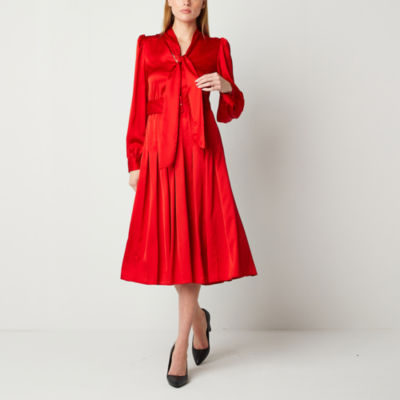 Worthington Long Sleeve Fit Flare Dress Hawthorn Mall