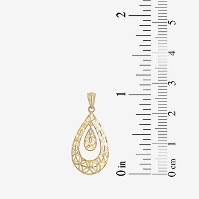 Womens 14K Gold Pear Pendant