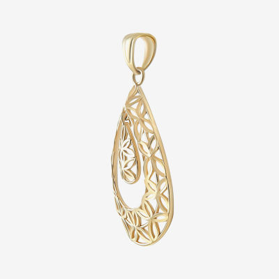 Womens 14K Gold Pear Pendant