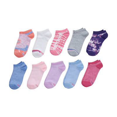 Hanes Big Girls 10 Pair Low Cut Socks