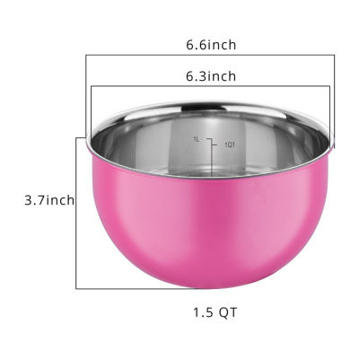 Mesa Mia Stainless Steel 3-pc. Mixing Bowl Set