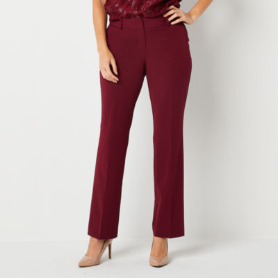 Liz Claiborne Audra Tailored Curvy Womens Straight Mid Rise Trouser