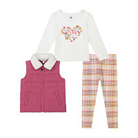 Kids Headquarters Baby Girls 3-pc. Legging Set, 3-6 Months, Pink