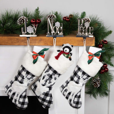 Northlight Peace Joy And Noel Metal Christmas Stocking Holder