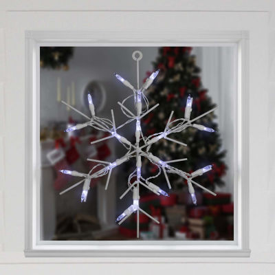 Northlight 12in Led Snowflake Christmas Window Decor