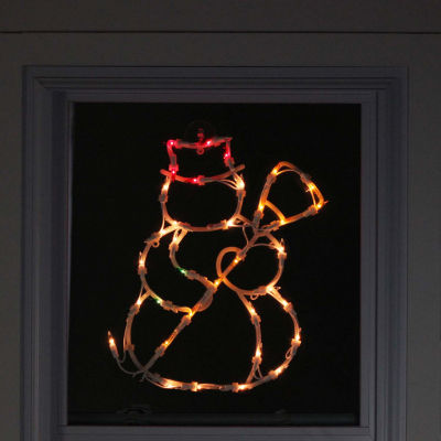 Northlight Lighted Snowman Christmas Window Decor