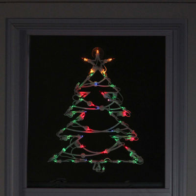 Northlight 18in Prelit Tree Christmas Window Decor