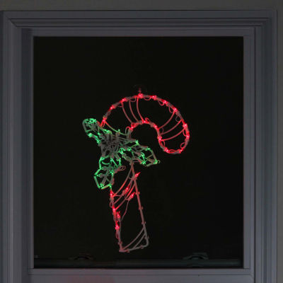 Northlight Lighted Candy Cane Christmas Window Decor