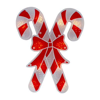 Northlight Lighted Candy Cane Christmas Window Decor