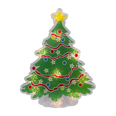 Northlight 12.5in Prelit Tree Christmas Window Decor