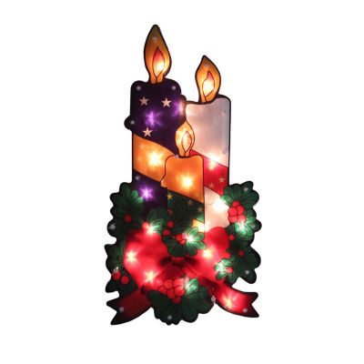 Northlight Lighted Holly And Berry Christmas Window Decor