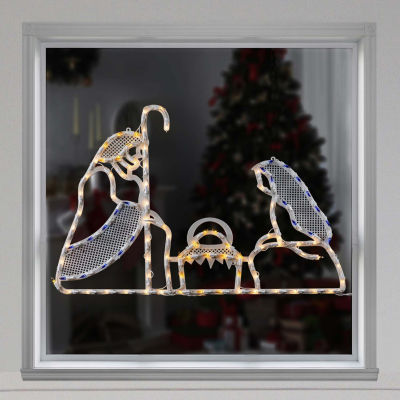 Northlight 30in Prelit Holy Family Christmas Window Decor