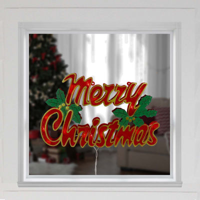 Northlight 16.5in Prelit Merry Christmas Christmas Window Decor