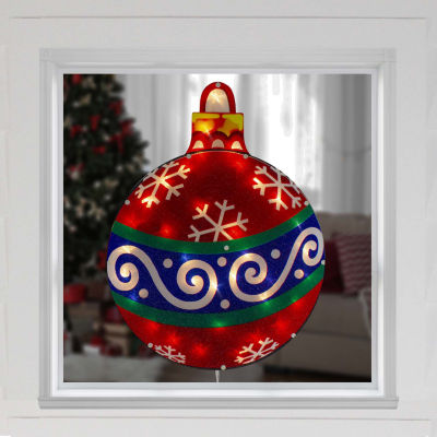 Northlight 19.5in Prelit Ornament Christmas Window Decor