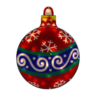 Northlight 19.5in Prelit Ornament Christmas Holiday Window Decor