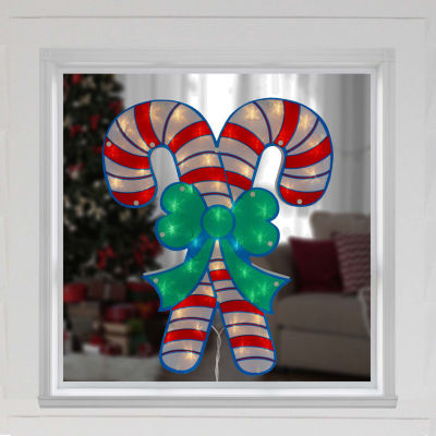 Northlight 18.5in Candy Cane Christmas Window Decor