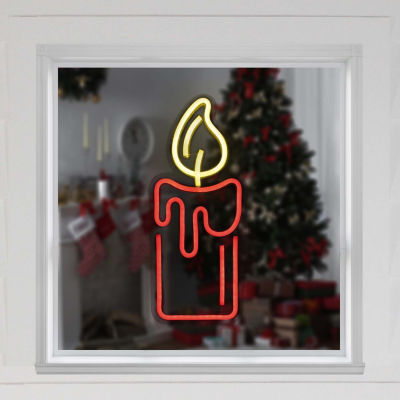 Northlight 12in Red Led Candle Christmas Window Decor