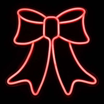 Northlight 15in Red Led Bow Christmas Window Decor