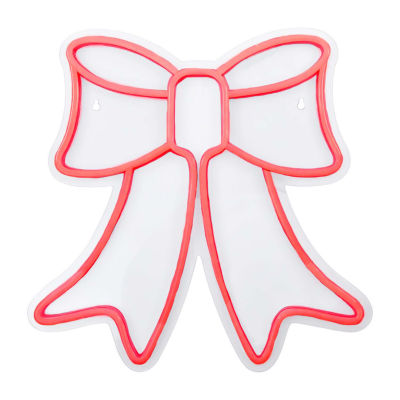 Northlight 15in Red Led Bow Christmas Window Decor