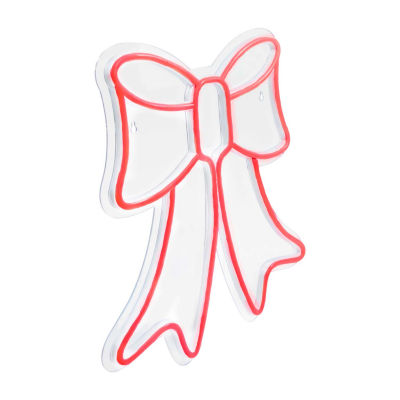 Northlight 15in Red Led Bow Christmas Window Decor