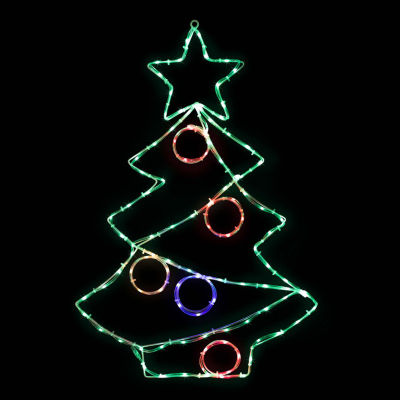 Northlight Led Tree With Ornaments Christmas Window Decor