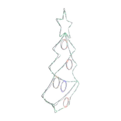 Northlight Led Tree With Ornaments Christmas Window Decor