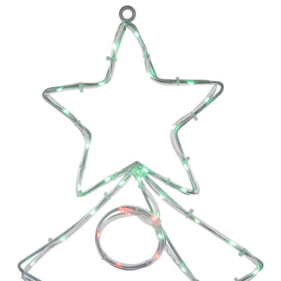 Northlight Led Tree With Ornaments Christmas Window Decor