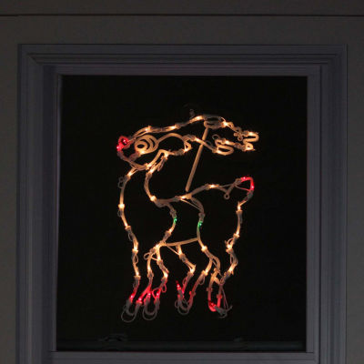 Northlight 18in Prelit Reindeer Christmas Window Decor