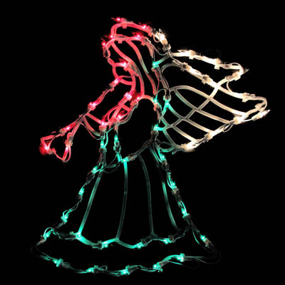 Northlight 18in Prelit Trumpeting Angel Christmas Window Decor