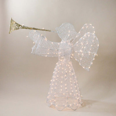 Northlight 3d Pre-Lit Trumpeting Angel Christmas Yard Art