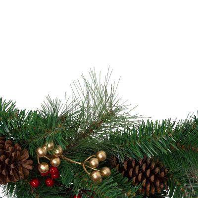 Northlight Bows And Berries Unlit Christmas Indoor Garland