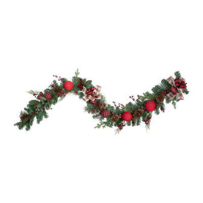 Northlight Pine  With Plaid And Bows Christmas Indoor Garland