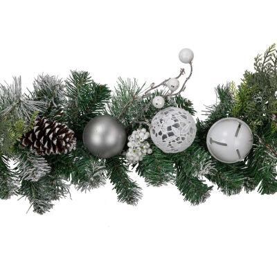 Northlight Pine Frosted Unlit Indoor Christmas Garland