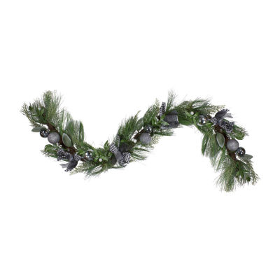 Northlight Berries And Plaid Bows  Unlit Indoor Christmas Garland