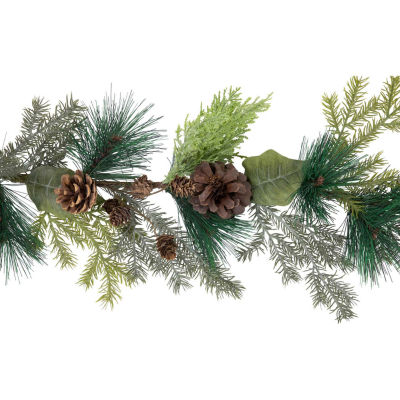 Northlight Pine Cone And Cedar   Unlit Indoor Christmas Garland