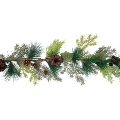 Northlight Pine Cone And Cedar   Unlit Indoor Christmas Garland