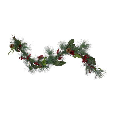 Northlight 6ft Berry And Pine   Unlit Indoor Christmas Garland