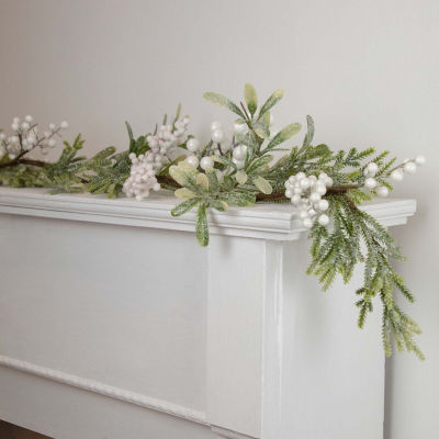 Northlight Frosted Foliage And Berries Artificial Unlit Indoor Christmas Garland