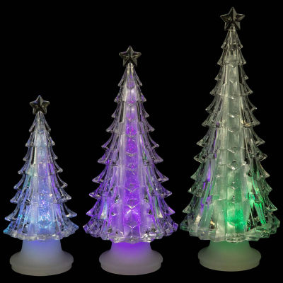 Northlight Led Acrylic Tree 3-pc. Lighted Christmas Tabletop Decor