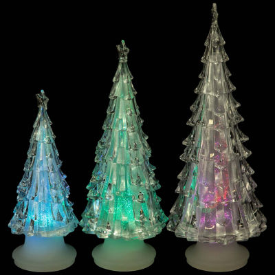 Northlight Led Acrylic Tree 3-pc. Lighted Christmas Tabletop Decor