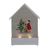 Northlight 8.25in House Shape Snow Globe, One Size, White