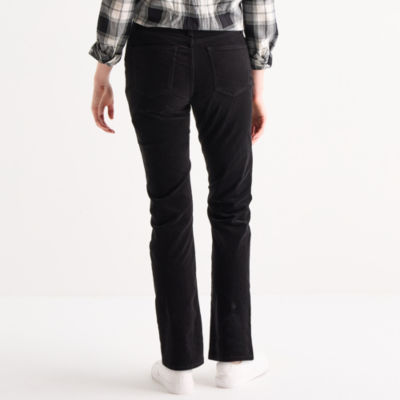 St. John's Bay Womens Mid Rise Straight Corduroy Pant