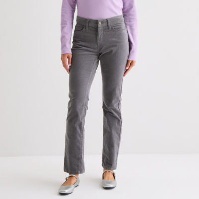St. John's Bay Womens Mid Rise Straight Corduroy Pant